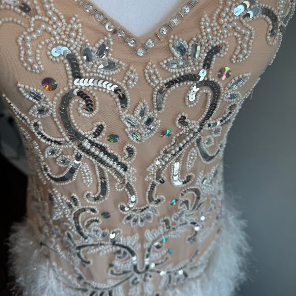 ASOS Beige Sequin Mini Dress - Picture 8 of 16